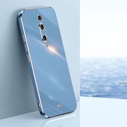 JIEZUIMEI Hülle für Xiaomi Mi 9T Pro [Staubabweisend] Handyhülle | Premium TPU Silikon Case Schutzhülle | Kratzfest Stoßfest Fallschutz-Blau von JIEZUIMEI