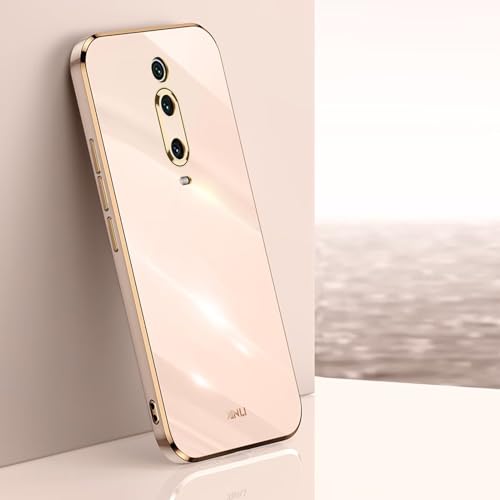 JIEZUIMEI Hülle für Xiaomi Mi 9T Pro [Staubabweisend] Handyhülle | Premium TPU Silikon Case Schutzhülle | Kratzfest Stoßfest Fallschutz-Rosa von JIEZUIMEI