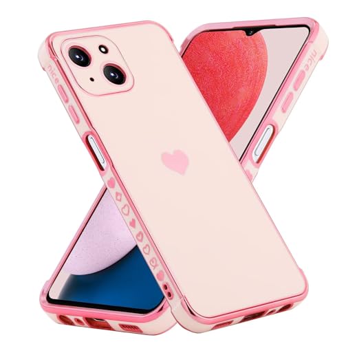 JIEZUIMEI Kompatibel mit iPhone 15 Hülle Süße Herz Muster Handyhülle Luxuriös Galvanisierte Weich TPU Phone Hülle Rosa JIEZUIMEI Kompatibel mit iPhone 15 Hülle Süße Herz Muster Handyhülle Luxuriös Galvanisierte Weich TPU Phone Hülle Rosa von JIEZUIMEI
