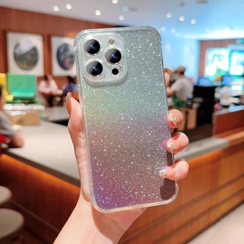JIEZUIMEI Kompatibel mit iPhone 15 Pro Max Hülle,Bling Funkeln Glitzer Glänzend Weiche Kratzfest Silikon Dünn Schutzhülle Handyhülle(Lila) von JIEZUIMEI