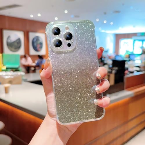 JIEZUIMEI Kompatibel mit iPhone 15 Pro Max Hülle,Bling Funkeln Glitzer Glänzend Weiche Kratzfest Silikon Dünn Schutzhülle Handyhülle(Schwarz) von JIEZUIMEI