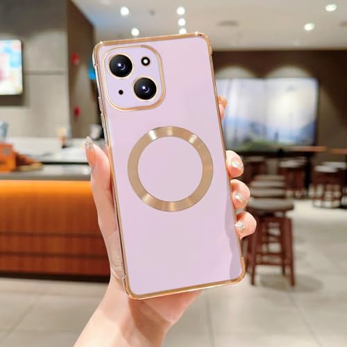 JIEZUIMEI Magnetisch Galvanisierte Hülle Case für iPhone 14 Plus, kompatibel mit MagSafe, Luxus Galvanisierte Glänzend Silikon Kratzfeste magnetisches HandyHülle Lila JIEZUIMEI Magnetisch Galvanisierte Hülle Case für iPhone 14 Plus, kompatibel mit MagSafe, Luxus Galvanisierte Glänzend Silikon Kratzfeste magnetisches HandyHülle Lila von JIEZUIMEI