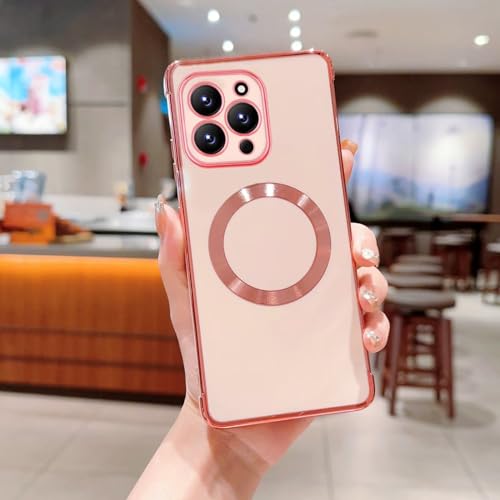 JIEZUIMEI Magnetisch Galvanisierte Hülle Case für iPhone 14 Pro Max, kompatibel mit MagSafe, Luxus Galvanisierte Glänzend Silikon Kratzfeste magnetisches HandyHülle Rosa JIEZUIMEI Magnetisch Galvanisierte Hülle Case für iPhone 14 Pro Max, kompatibel mit MagSafe, Luxus Galvanisierte Glänzend Silikon Kratzfeste magnetisches HandyHülle Rosa von JIEZUIMEI