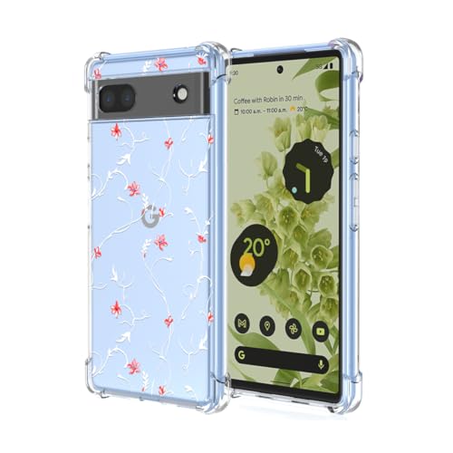 JIEZUIMEI für Google Pixel 6a Süße Cartoon Muster Mode Ultra Dünn Hülle [Transparent Silikon Handy Hüllen] [Stoßfest Kratzfest ] [Shock Absorption Schutzhülle] A94 von JIEZUIMEI