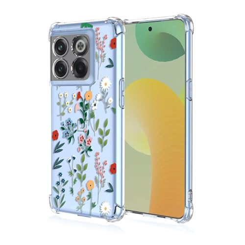 JIEZUIMEI für OnePlus 10T Süße Cartoon Muster Mode Ultra Dünn Hülle [Transparent Silikon Handy Hüllen] [Stoßfest Kratzfest ] [Shock Absorption Schutzhülle] A95 von JIEZUIMEI