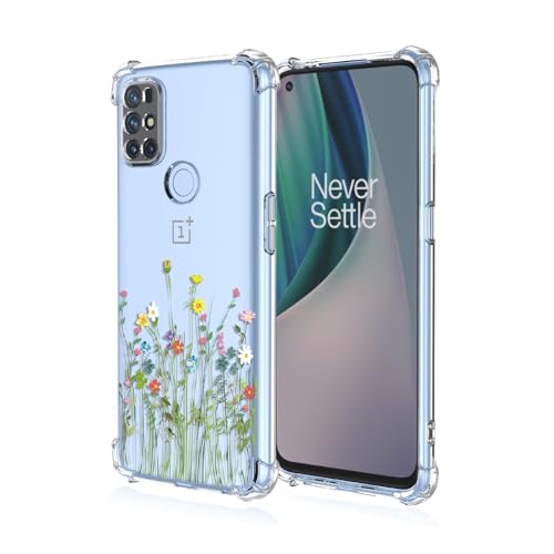 JIEZUIMEI für OnePlus Nord N10 5G Süße Cartoon Muster Mode Ultra Dünn Hülle [Transparent Silikon Handy Hüllen] [Stoßfest Kratzfest ] [Shock Absorption Schutzhülle] A97 von JIEZUIMEI