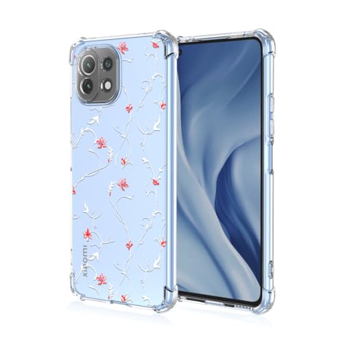 JIEZUIMEI für Xiaomi Mi 11 Lite Süße Cartoon Muster Mode Ultra Dünn Hülle [Transparent Silikon Handy Hüllen] [Stoßfest Kratzfest ] [Shock Absorption Schutzhülle] A94 von JIEZUIMEI