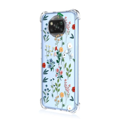 JIEZUIMEI für Xiaomi Poco X3 Pro Süße Cartoon Muster Mode Ultra Dünn Hülle [Transparent Silikon Handy Hüllen] [Stoßfest Kratzfest ] [Shock Absorption Schutzhülle] A95 von JIEZUIMEI