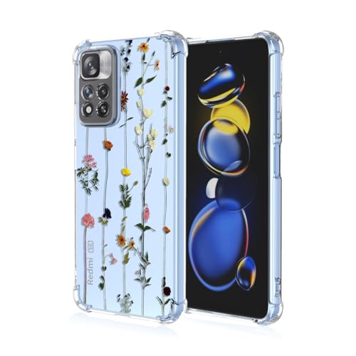 JIEZUIMEI für Xiaomi Redmi Note 11 Pro 5G Süße Cartoon Muster Mode Ultra Dünn Hülle [Transparent Silikon Handy Hüllen] [Stoßfest Kratzfest ] [Shock Absorption Schutzhülle] A96 von JIEZUIMEI