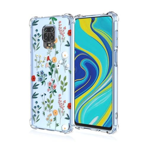 JIEZUIMEI für Xiaomi Redmi Note 9 Pro Süße Cartoon Muster Mode Ultra Dünn Hülle [Transparent Silikon Handy Hüllen] [Stoßfest Kratzfest ] [Shock Absorption Schutzhülle] A95 von JIEZUIMEI
