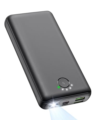 Power Bank 27000mAh 22,5W Powerbank PD 20W USB C Tragbares Ladegerät mit Taschenlampe, Externer Akku Kompatibel mit Telefone von JIGA