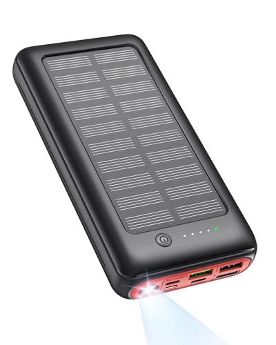 Solar Powerbank 27000mAh 22,5W PD20W Power Bank Schnell Aufladende, USB C Tragbares Ladegerät für iPhone 16 15 14 13 12 Camping Outdoor Solar Powerbank 27000mAh 22,5W PD20W Power Bank Schnell Aufladende, USB C Tragbares Ladegerät für iPhone 16 15 14 13 12 Camping Outdoor von JIGA
