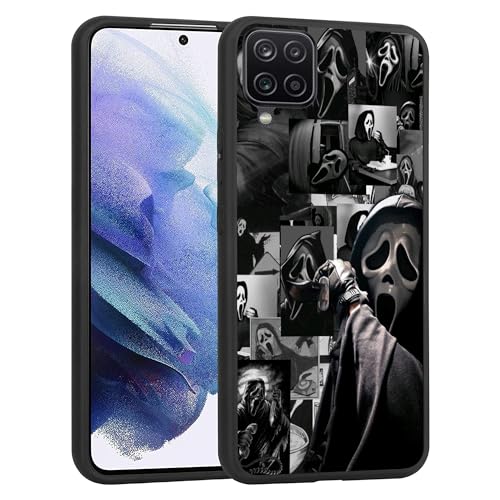 JIHANFENYUE Samsung Galaxy A12 Hülle - Horror Scream Death Skull Black Collage Slim Soft TPU Shockproof Protective Cover Case für Frauen und Mädchen JIHANFENYUE Samsung Galaxy A12 Hülle - Horror Scream Death Skull Black Collage Slim Soft TPU Shockproof Protective Cover Case für Frauen und Mädchen von JIHANFENYUE