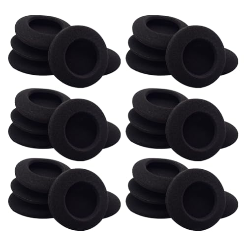 JIHUOO Ersatz-Ohrpolster aus Schaumstoff für Kopfhörer und Kopfhörer, 45 mm, 50 Stück von JIHUOO