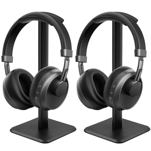 JIKIOU Kopfhörer-Ständer, Gaming-Headset-Halter, universeller Aluminium-Metall-Kopfhörer-Halter mit Aluminium-Stützstange, flexible Kopfstütze, ABS-Kunststoff, solide Basis, für alle Kopfhörer, 2 JIKIOU Kopfhörer-Ständer, Gaming-Headset-Halter, universeller Aluminium-Metall-Kopfhörer-Halter mit Aluminium-Stützstange, flexible Kopfstütze, ABS-Kunststoff, solide Basis, für alle Kopfhörer, 2 von JIKIOU