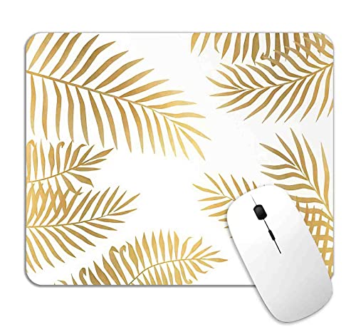 JIMOWANG Gold Palm Leaves Art Gaming Mouse Pad Smooth Surface Mousepad Rubber Mouse Pads 9.5 X 7.9 Inch JIMOWANG Gold Palm Leaves Art Gaming Mouse Pad Smooth Surface Mousepad Rubber Mouse Pads 9.5 X 7.9 Inch von JIMOWANG