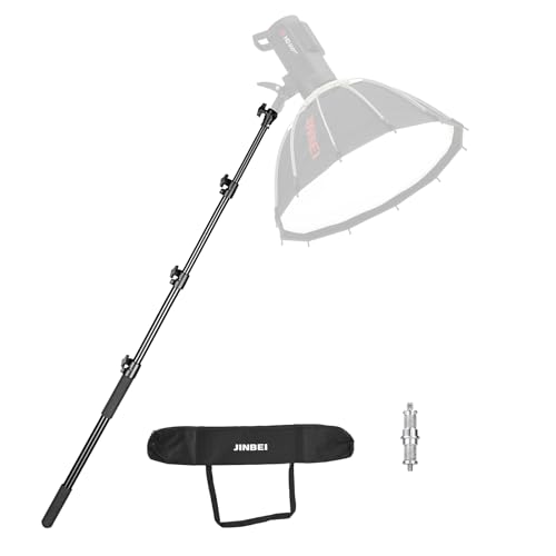 JINBEI HD-230 Tragbarer Teleskop-Lichtständer mit einfachen Drehverschlüssen, Unterstützung für Studio-LED-Panel, Speedlite-Reflektor, 230 cm von JINBEI