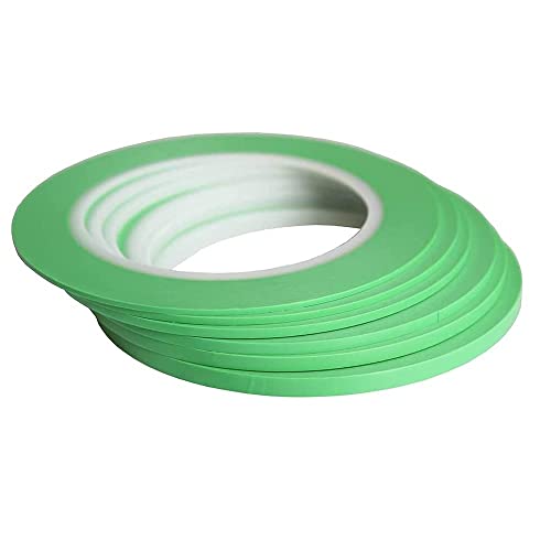 JINBING Grün Fineline Klebeband, Vinyl, für Kurven 6 Rollen 1.5mm 2mm 2.5mm 3mm 4mm 5mm JINBING Grün Fineline Klebeband, Vinyl, für Kurven 6 Rollen 1.5mm 2mm 2.5mm 3mm 4mm 5mm von JINBING