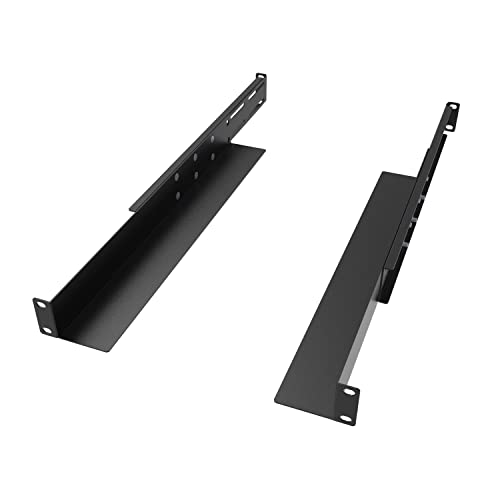 JINGCHENGMEI 1U Universal 4-Pfosten Rack Mount Server Shelf Rail Rails für Dell Compaq HP IBM APC – 16,5-29,5 Zoll verstellbare Tiefe – 50 kg Kapazität (41,9-74,9 cm Schienen) von JINGCHENGMEI