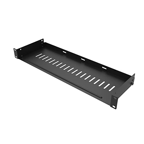 JINGCHENGMEI 1U belüftetes Rack Regal Universal Rack Tray No Lip für 19 Zoll Netzwerkschrank oder Server Rack (15,2 cm tief) von JINGCHENGMEI