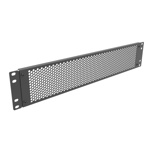 JINGCHENGMEI 2U Perforierte Blindplatte – Stahl-Rack-Montage, 1U Abstandshalter für 48,3 cm Netzwerkschrank oder Server-Rack-Gehäuse, Schwarz, JCM-19NA JINGCHENGMEI 2U Perforierte Blindplatte – Stahl-Rack-Montage, 1U Abstandshalter für 48,3 cm Netzwerkschrank oder Server-Rack-Gehäuse, Schwarz, JCM-19NA von JINGCHENGMEI