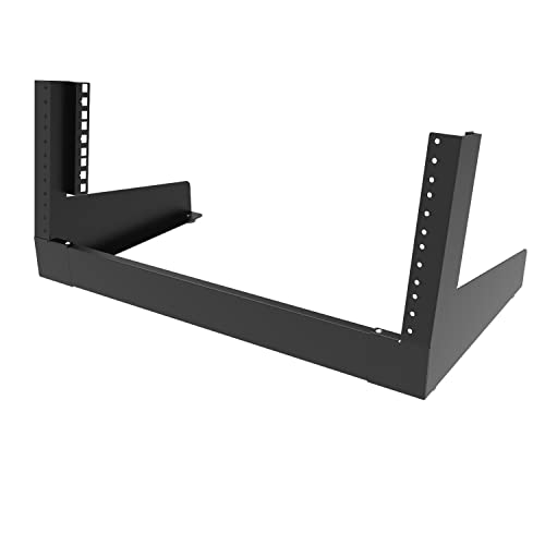 JINGCHENGMEI JCM-DT4URack 4U Desktop Server Rack 48,3 cm (19 Zoll) Open Frame Rack - 2 Pfosten freistehende Rack-Switch-Tiefe für Patchpanel, Daten, AV, IT, Studio oder Computerausrüstung von JINGCHENGMEI