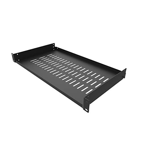 Jingchengmei 19-Zoll-1U-Cantilever-zerlegtes Server-Rack-Regal 10-Zoll-tief (1U10V, schwarz) von JINGCHENGMEI