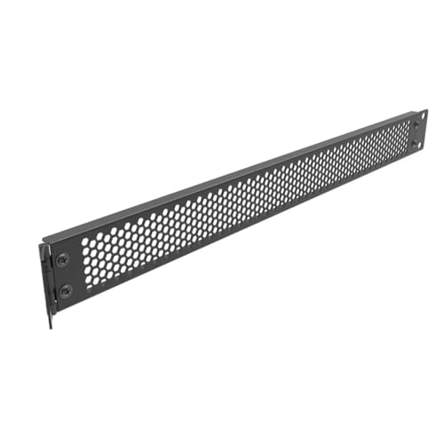 Jingchengmei 1U Scharnierperforierte Blindplatte – Stahl-Rackmontage, 1U Abstandshalter für 48,3 cm Netzwerkschrank oder Server-Rack-Gehäuse, Schwarz von JINGCHENGMEI