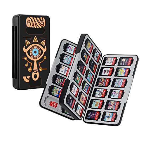JINGDU Game Card Case für Nintendo Switch, tragbare & dünne Hartschalenbox, schützende, stoßfeste Cartridge-Halterung, Aufbewahrungsbox mit 48 Cartridge-Slots für Switch NS/OLED/Lite-Zelda von JINGDU