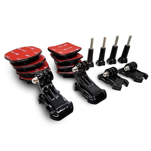 JINGXIN Helmhalterungen für GoPro, Flache und Gebogene Helm-Klebehalterungen mit J-Haken-Schnallen-Zubehör, Kompatibel mit GoPro Hero 13,12,11, 10, 9, 8, 7, 6, 5, 4, Session, 3+, Action Kamera JINGXIN Helmhalterungen für GoPro, Flache und Gebogene Helm-Klebehalterungen mit J-Haken-Schnallen-Zubehör, Kompatibel mit GoPro Hero 13,12,11, 10, 9, 8, 7, 6, 5, 4, Session, 3+, Action Kamera von JINGXIN