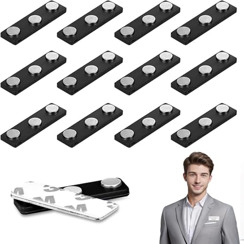 JINJUMEI 12 Stück Magnet Namensschild, Selbstklebend Magnetisch Namensschild Namensschilder für Kleidung Metall Namensschild Halter mit 3-Punkt Magnet für Kleidung Beschriftung Fliegengitter JINJUMEI 12 Stück Magnet Namensschild, Selbstklebend Magnetisch Namensschild Namensschilder für Kleidung Metall Namensschild Halter mit 3-Punkt Magnet für Kleidung Beschriftung Fliegengitter von JINJUMEI