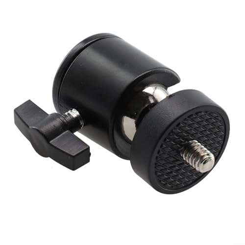 Kugelkopf-Adapter mit 14 & 38 Schrauben, geeignet für DSLR-Kamera und Mikrofonständer, Konstruktion (3/8) von JINSBON