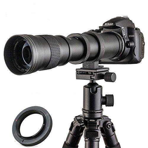 JINTU F Mount 420-800mm F/8,3 Telephoto Zoom Objektiv, Manueller Fokus Teleobjektiv für Nikon DSLR D7500 D5600 D3400 D3500 D850 D3400 D5200 D7200 D5500 D750 D850 D810 D3300 D5500 D7100 D5200 D3200 von JINTU