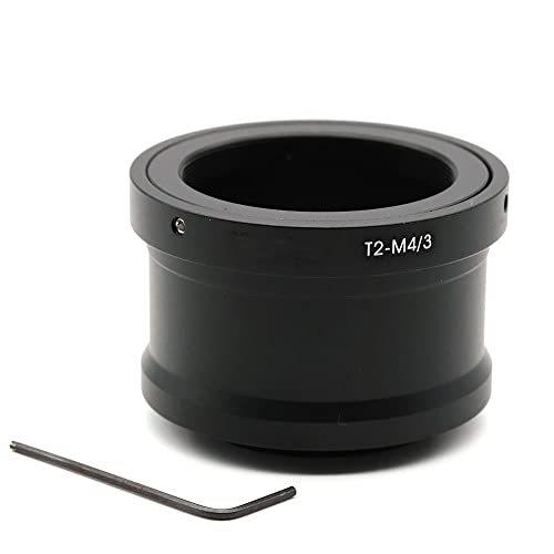 JINTU T2 T-Ring Teleobjektiv Adapter T-Mount-Objektiv Kompatibel mit Micro-Four-Thirds Mikro 4/3 M43 Adapter EP5 E-PL7 GH4 GH5 GF6 Spiegellose Kameras von JINTU