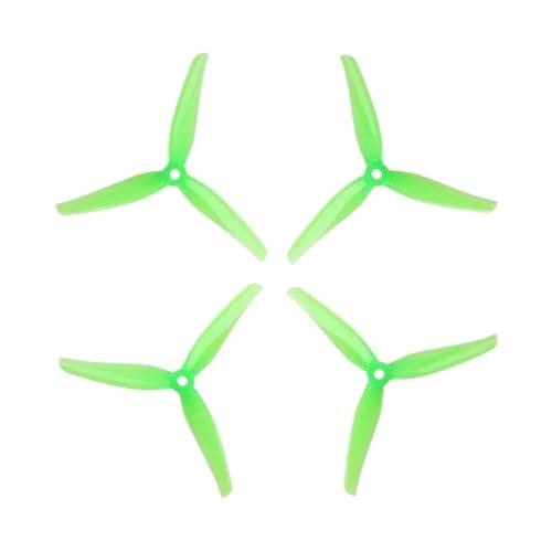 2 Paar IFlight Nazgul F5/5140 5 Zoll 3-Blatt-/Tri-Blatt-Propeller Mit 5-mm-Montageloch, Kompatibel for FPV Racing Freestyle-Drohnen(2pairs F5 Green) von JINWPXSR