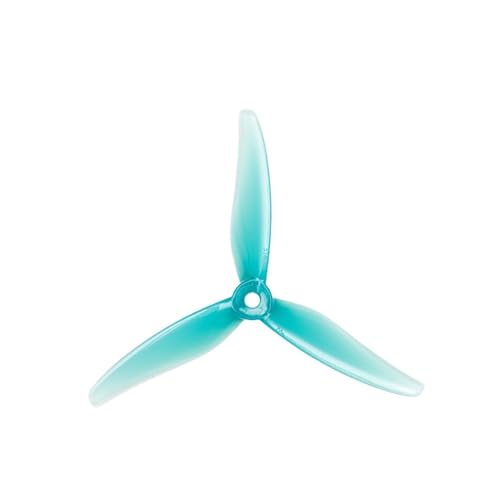 5 Farben 3-Blatt/Tri-Blade Propeller Props FPV Brushless Motor Kompatibel for FPV Racing Drone(2Pairs Wave Blue) von JINWPXSR