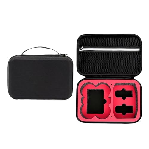 Aufbewahrungstasche, Tragbare Mini-Handtasche, for Reisen Im Freien, Kompatibel Mit DJI RC N3 Neo Controller, Drohnenzubehör(Black red) von JINWPXSR