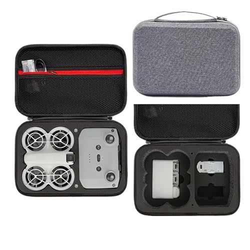 Aufbewahrungstasche, Tragbare Mini-Handtasche, for Reisen Im Freien, Kompatibel Mit DJI RC N3 Neo Controller, Drohnenzubehör(Grey Black) von JINWPXSR