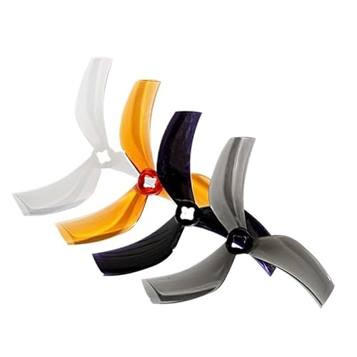 Gemfan D90s Dreiblatt-kompatibel for Protek Shadow Phantom 35 Vorwärts- Und Rückwärtspropeller 3,5-Zoll-Paddeltraverser for Unbemannte Luftfahrzeuge(Transparent Gray) von JINWPXSR