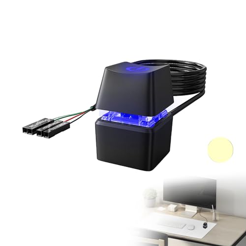JINXIAN Pc Power Button Netzschalter des Desktop-Computers Pc-Einschaltknopf Extern mit Led-Licht 1,65 M Verlängerungskabel Idealer Ersatz für Computer-Host-Schalter JINXIAN Pc Power Button Netzschalter des Desktop-Computers Pc-Einschaltknopf Extern mit Led-Licht 1,65 M Verlängerungskabel Idealer Ersatz für Computer-Host-Schalter von JINXIAN