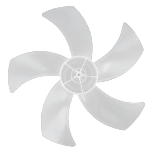 JIOYUNG eufeifeiegds 1 stück 12/16/18 Zoll 5-flügel Kunststoff Elektrische Ventilator Zubehör Haushalt Vertikale Lüfterflügel Tischventilator Mit Mutter Abdeckung wefeiegds(White 16inch) von JIOYUNG