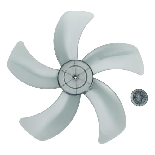 JIOYUNG eufeifeiegds Lüfterflügel 16-Zoll-Haushalts-Kunststoff-Lüfterflügel Fünf Blätter mit Mutternabdeckung for Stand-Mini-Blatt-Bodenventilator Elektrischer Lüfterflügel wefeiegds(Black) von JIOYUNG