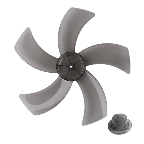 eufeifeiegds 1 stück 12/16/18 Zoll 5-flügel Kunststoff Elektrische Ventilator Zubehör Haushalt Vertikale Lüfterflügel Tischventilator Mit Mutter Abdeckung wefeiegds(Black 12 inch) von JIOYUNG