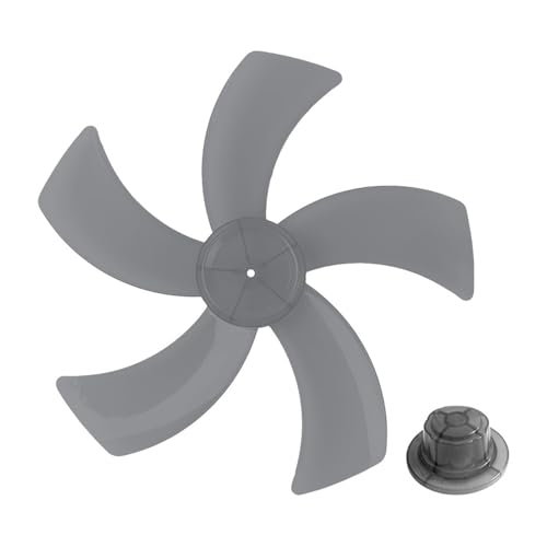 eufeifeiegds 1 stück 12/16/18 Zoll 5-flügel Kunststoff Elektrische Ventilator Zubehör Haushalt Vertikale Lüfterflügel Tischventilator Mit Mutter Abdeckung wefeiegds(Black 18 inch) von JIOYUNG