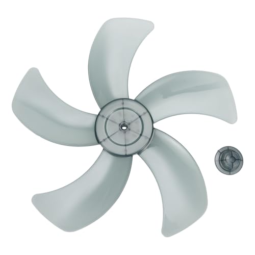 eufeifeiegds 16-Zoll-Kunststoff-Lüfterflügel Fünf Blätter Mit Mutternabdeckung for Standventilator Kunststoff-Lüfterflügel Lüfterzubehör wefeiegds(Black) von JIOYUNG