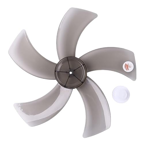 eufeifeiegds 6/12/16 Zoll Haushalts-Kunststoff-Lüfterflügel Fünf Blätter mit Mutternabdeckung for Standventilator wefeiegds(Type 1) von JIOYUNG