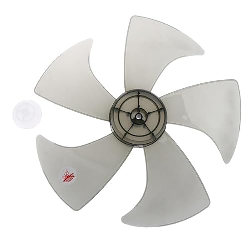 eufeifeiegds 6/12/16 Zoll Haushalts-Kunststoff-Lüfterflügel Fünf Blätter mit Mutternabdeckung for Standventilator wefeiegds(Type 2) von JIOYUNG
