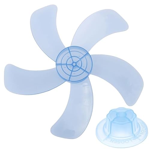 eufeifeiegds 6/12/16 Zoll Haushalts-Kunststoff-Lüfterflügel Fünf Blätter mit Mutternabdeckung for Standventilator wefeiegds(Type 3) von JIOYUNG