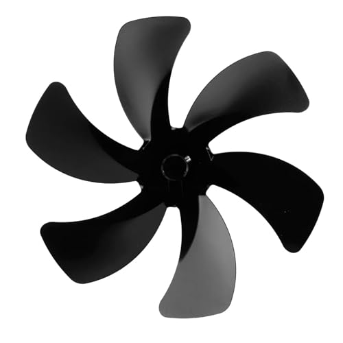 eufeifeiegds Öfen Teilventilator 6 Flügel Aluminiumlegierung Öko-Kaminventilator Wärmebetriebener Brenner Großes Luftvolumen Holzofen wefeiegds(Black) von JIOYUNG