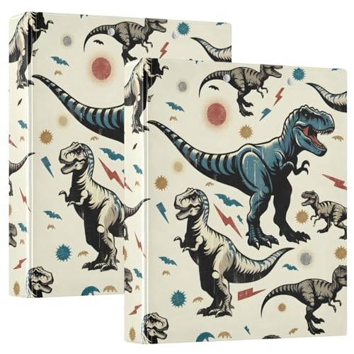 JIPONI Rex-Ringbuch mit 3 Ringen, 2,5 cm, rund, für Männer, Frauen, Studenten, niedlicher Aktenordner für Büro, Schule, 1 Stück von JIPONI